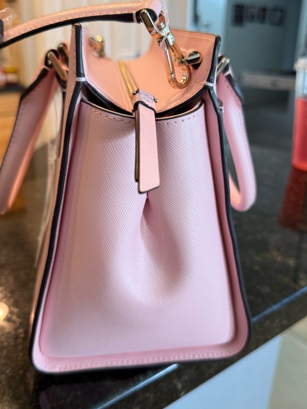 kate spade light pink saffiano leather satchel - Picture 7 of 7